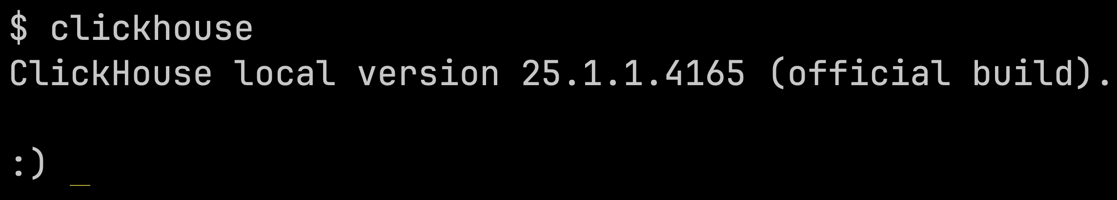 Default ClickHouse client prompt